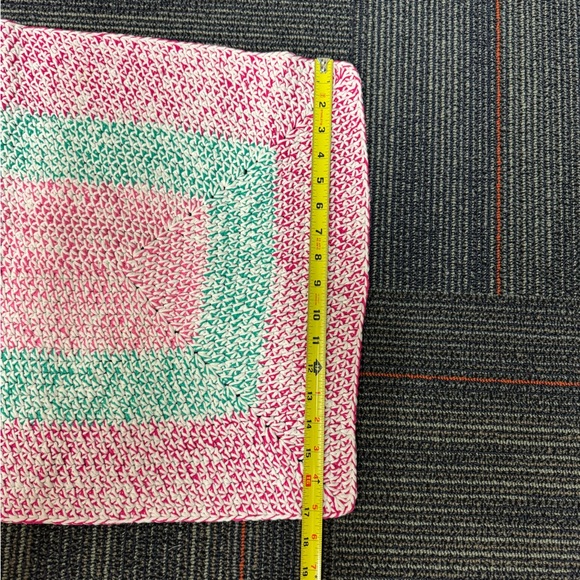 Handmade Knit Crochet Rug - Picture 3 of 5